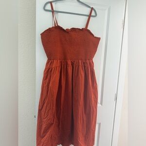 Old Navy Women's Midi Dress in Burnt Orange